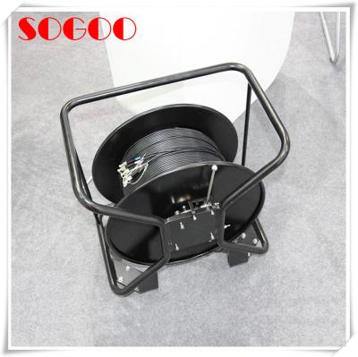 China Retractable Fiber Optic Cable 500 Meter on Tactical Fiber Optic Cable Reel for sale