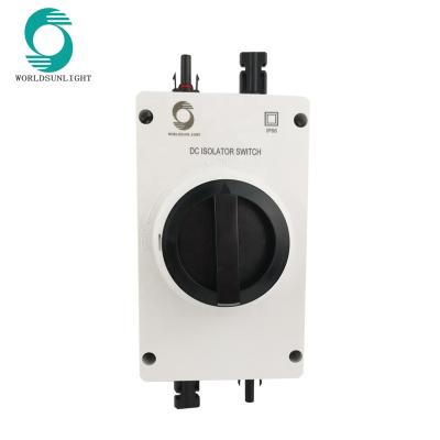 China Waterproof IP66 WSISO-32 DC 1000v 1500V 32A 4POLE Isolator Isolation Disconnect Switch with WSISO-32 Solar Connector for sale