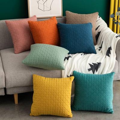 China Sustainable Custom New Design Checker Cushion Cover Plain Outdoor Replacement Cushion Covers Home Decoration for sale