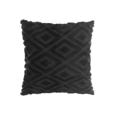 China Modern Geometric Quilting Soft Craft Pillow Covers Plush Argyle Pattern Fashion Throw Pillow Cover Pillowcase for sale