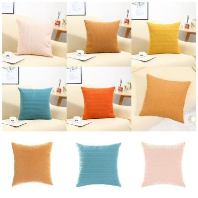 China Sofa Square Cushion Cover Soft Solid Color 40x40 Home Decorative Plain Bars Home Decor Tile Case Cushion Covers for sale