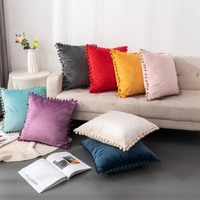 China Square Cushion Square Velvet Macrame Tile Case Cover Cushion for Sofa Bedroom 45 x 45 cm for sale