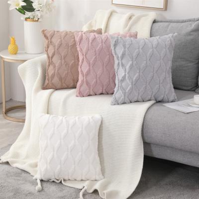 China Soft Home Decor Diamond Pattern Modern Cushion Cover Cushion Decorative Pillow Cover 43x43 Square Inch for sale