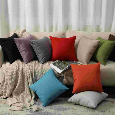 China Plain Sofa Cushion Cover Custom Luxury 45*45cm Soft Canvas Pillow Covers Cushion Case for sale