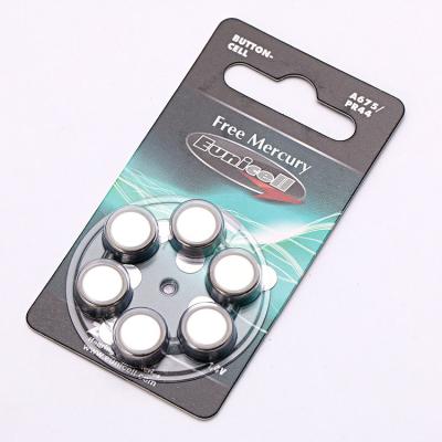 China Hearing Air Zinc Air Button Cell Battery A675/PR44 Zinc Air Button Cell Battery For Hearing Air 1.45V for sale