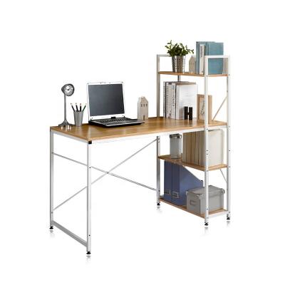 China Shelf Eco-friendly Design Desk Writing Smart Desk Modern Steel Computer Coffee Table With Shelf for sale