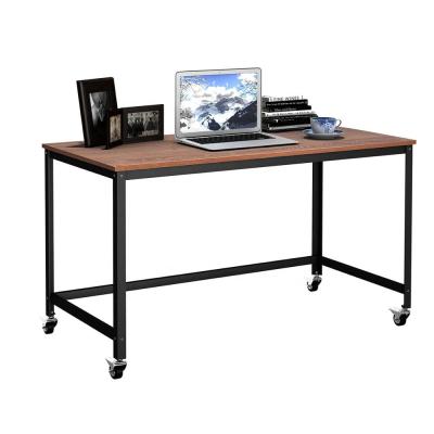 China Laptop Executive Table PC Frame Metal Computer Desk Office Desk Computer Table Rotating Wood Set for sale