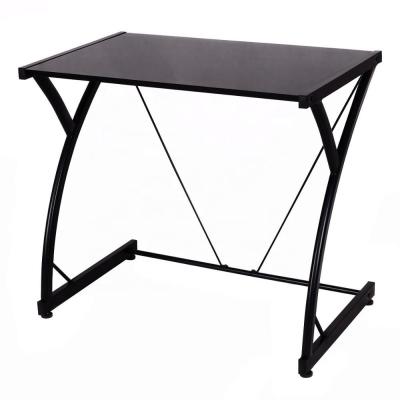 China Eco - Friendly Modern Computer Desktop PC Laptop Glass Top Table For Home for sale