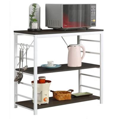 China Steel Rack Storage Kitchen Rack Rack Contemporary Baker Microwave Shelf Rack Serving Cart for sale