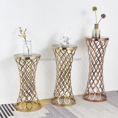 China No Stainless Steel Flower Shelf Rack Flower Plant Glass Stand New To Trend 2021 Vase Rack For Sale Cheap for sale