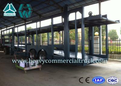 China Double Layer Car Transport Trailers Carbon Steel 2 Axles Car Carrying Trailers for sale