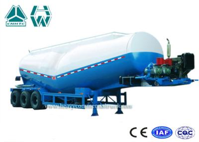 China Transport Bulk Cement Tank Semi Trailer with 45Kw Diesel Engine , Aluminum Alloy for sale