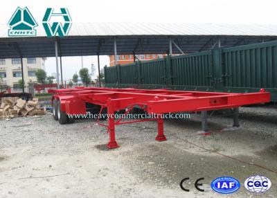 China Professional 40 Ft Long Vehicle Skeleton Low Bed Semi Trailer 2 Axles Extendable Trailers for sale