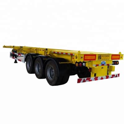 China 3 Axle Container Low Bed Semi Trailer Extra Durability Designed I Beam for sale