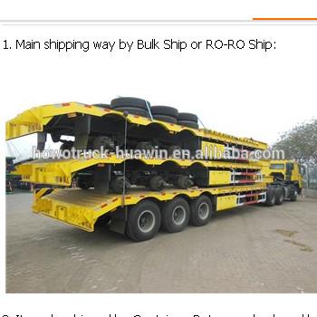 China Diesel Hydraulic Low Bed Trailer / Mobile Workshop Low Loader Trailer for sale