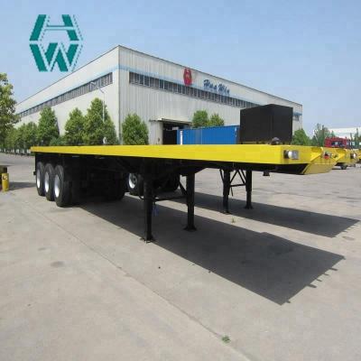 China Mechanical Suspension Low Bed Semi Trailer Complete Chassis Sand Blasting for sale