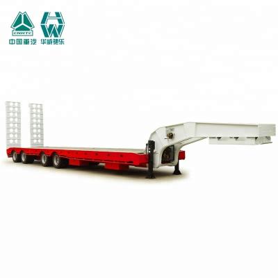 China Air Suspension Lowboy Equipment Trailers , OEM Service Semi Trailer Low Bed for sale