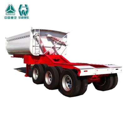 China Multi Color Farm Tipping Trailer , Leaf Spring Heavy Duty Tipper Trailer for sale