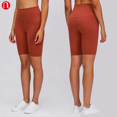 China Breathable Women Workout Shorts Gym Sportswear Clothing Luluyun Cycling Shorts for sale