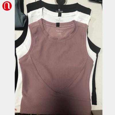 China Luluyun Women Workout Fitness Running Back Rib Vest Gym Ladies Breathable Tank Top for sale