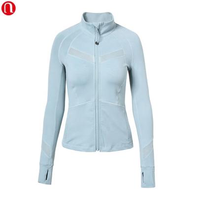 China Women Antibacterial Clothing Luluyun ODM Running Sports Wear Spandex Fabric Yoga Jacket for sale