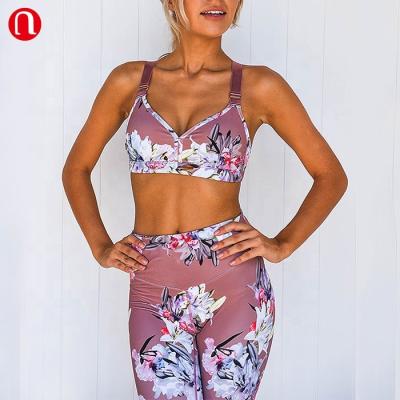 China Luluyun Breathable 2019 Women Women Workout Sets Sports Use Sublimation Printed Leggings for sale