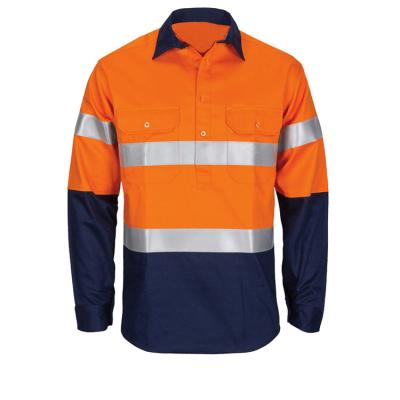 China 3M Tape 8903 Cotton Reflective 100% Reflective Safety Shirt With Long Sleeve for sale