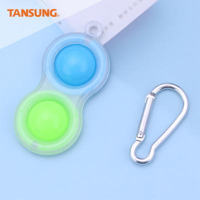 China Colorful Home Fidget Toy Keychain Push Bubble Fidget Toy Fidget Popper Autism Special Sensory Needs Stress Reliever for sale