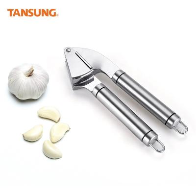 China Durable Kitchen Helper Professional Rust Proof Manual Stainless Steel Garlic Press for sale