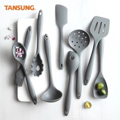 China Sustainable OEM Amazon 9PC Utensils Set Silicone Kitchen Accessories Set Cooking Tools for sale