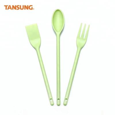 China Food Grade Plastic Sustainable Salt Salad Serving Spoon And Fork Set for sale