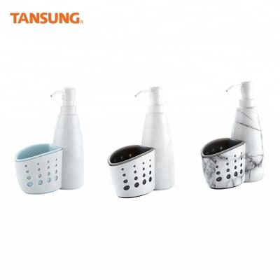 China Save Space 2 In 1 Empty Household Bathroom Hand Sanitizer Soap Liquid Dispenser Bottle With Container for sale