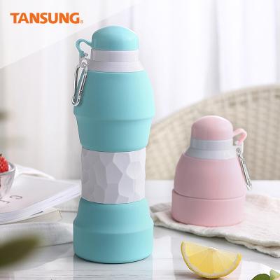 China Sport Viable Silicone Portable Collapsible Outdoor Water Bottle for sale