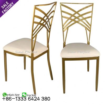 China Gold modern metal quality supply steel event banquet chair for hotel lobby for sale