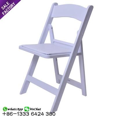 China Factory Wholesale UV-Resistant Plastic Resin White Weddings Folding Wimbledon Chairs For Hotel for sale