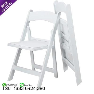 China UV-Resistant Commercial High Quality Hotel Party White Resin Weddings Event Banquet Wimbledon Outdoor Folding Chair for sale