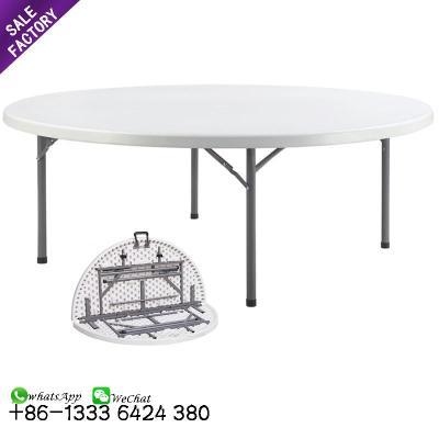 China Factory direct sale contemporary garden events restaurant cafe round outdoor picnic white plastic folding table for sale