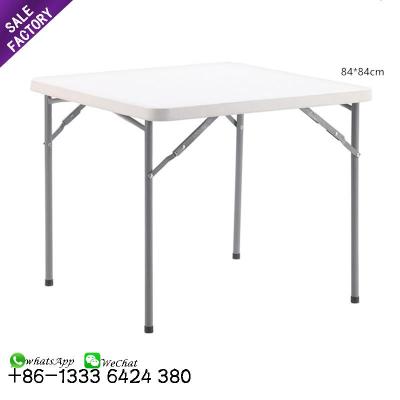 China 84Cm Rectangle Contemporary Commercial Outdoor Wedding Banquet Rental White Foldable Plastic Folding Tables for sale