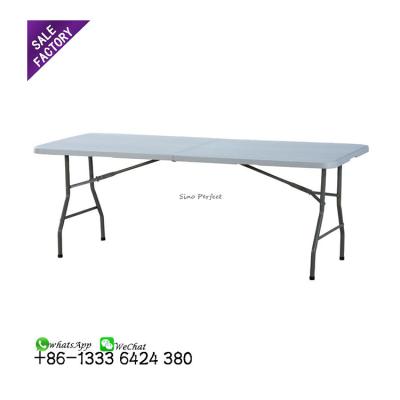 China Contemporary Outdoor 6ft Rectangle Plastic Tables Portable Plastic Folding Furniture Folding Tables for sale