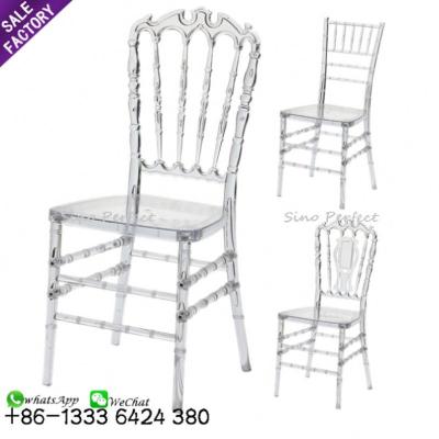 China Cheap modern pary transparent plastic acrylic royal napoleon rent chairs for wedding for sale