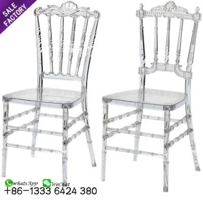 China Wholesale Clear Wedding Event Banquet Chiavari Chair Acrylic Resin Acrylic Chairs for sale