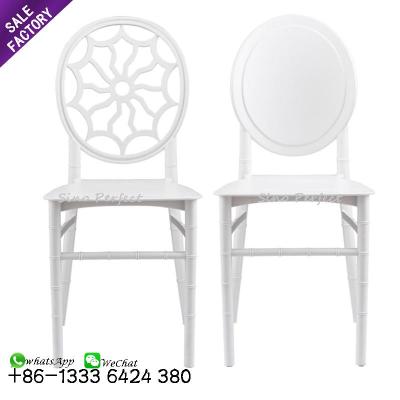 China Modern Outdoor Decor Foshan Furniture Hotel Stacking Party Banquet White Plastic Wedding Chivary Chair For Event for sale