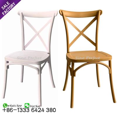 China Modern Outdoor Foshan Hotel Foshan Furniture Cross Wedding X Back Crossback X Back Chair For Banquet Event Party for sale