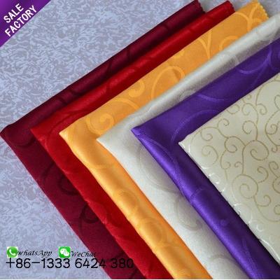 China China factory wholesale disposable banquet jacquard linen polyester dinner tablecloth wedding napkin for party decoration for sale