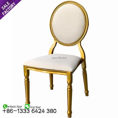 China Factory supply contemporary gold wedding cheap furniture stacking hotel banquet hall chair on sale for sale