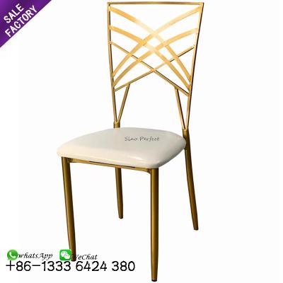 China Guangzhou Factory Contemporary Wholesale Luxury Leather Furniture Rental Wedding Event Stackable Banquet Chairs for sale