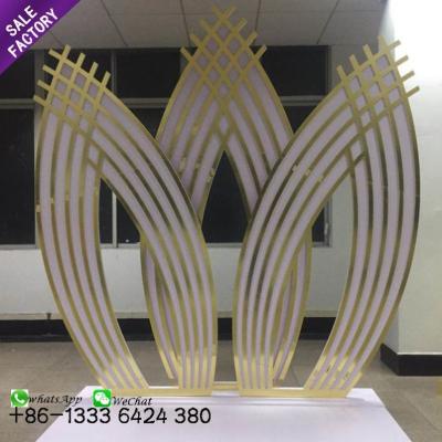 China Wedding New Design Flower Wall Decoration Floral Materials Stage Acrylic Wedding Backdrop Frames Stand for sale