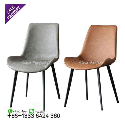 China Other Hot Selling Modern Dining Room Furniture Cafe Design Style Hotel Luxury Single Legs Metal Dining Room Chairs In Villia Hotel for sale