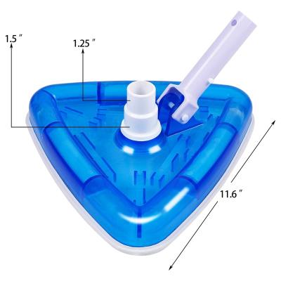 China Easy Install Best Price Triangular Pool Vacuum Sweep Head Cleaning Tools Pool Vacuums Cleaning Head for sale