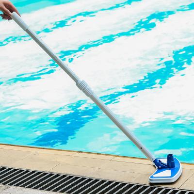 China Easy Install Vacuum Brush Cleaner Swimming Pool Vacuum Head Swimming Brush Cleaner with Telescopic Pole for sale